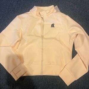 Chic Light Peach Bomber Jacket